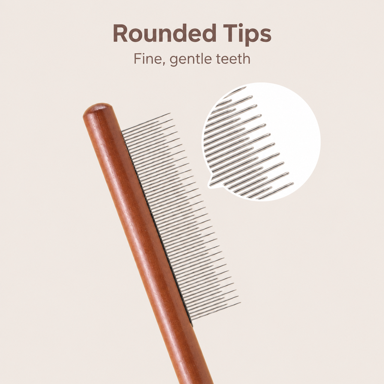 Wooden Pet Deshedding Comb