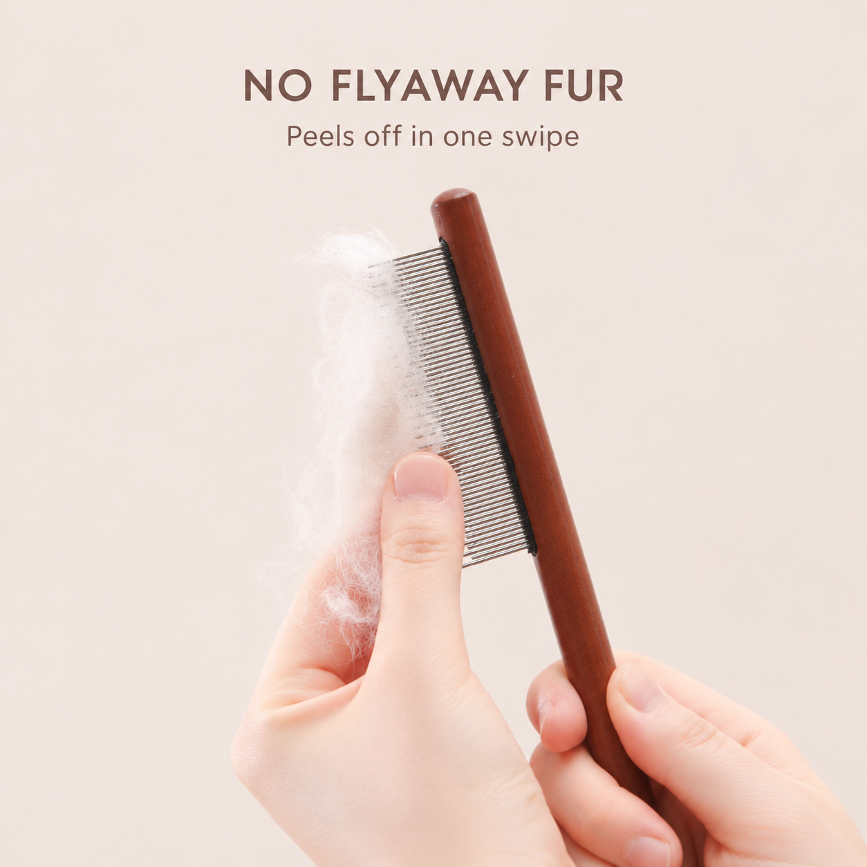 Wooden Pet Deshedding Comb