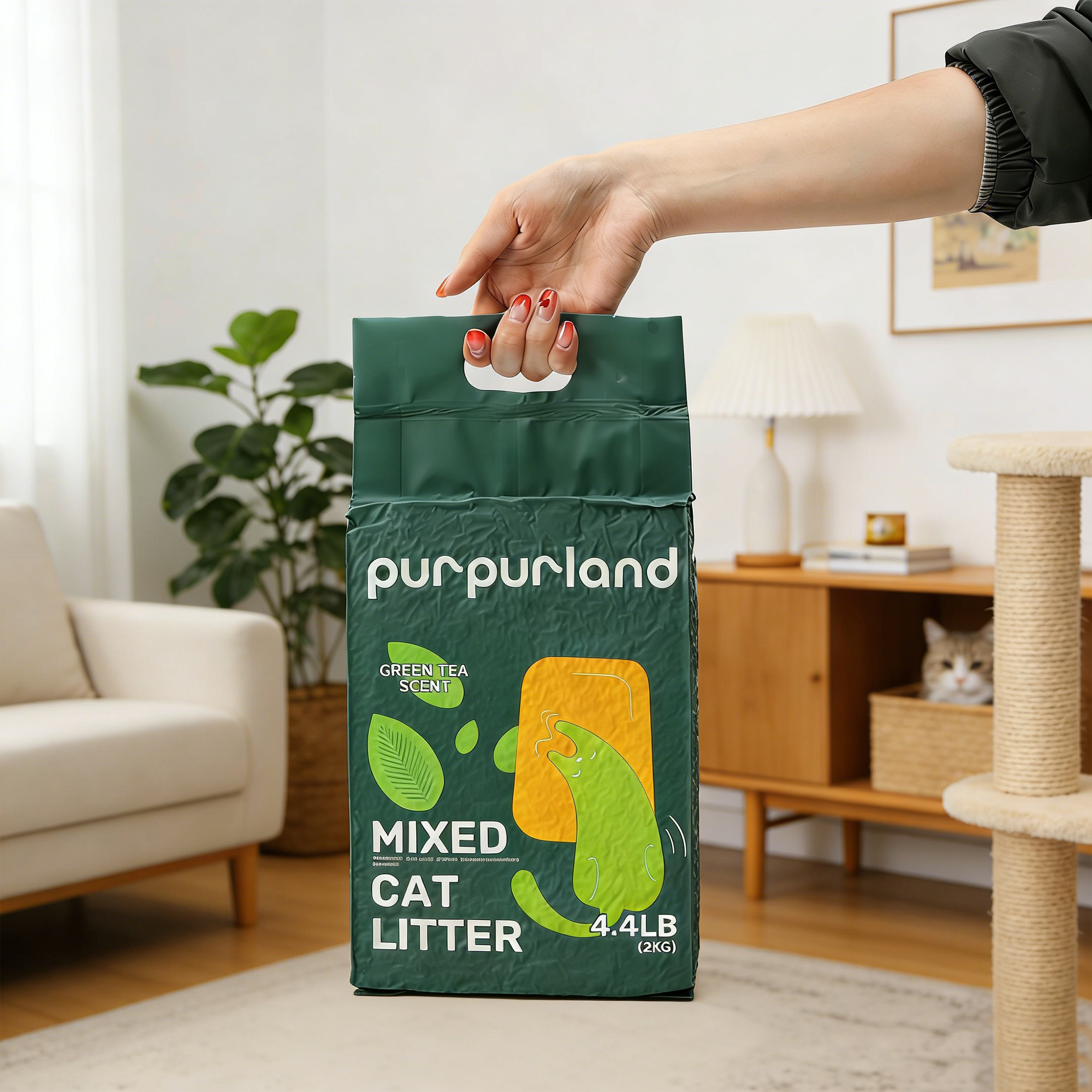 Purpurland Greentea Mixed Tofu Litter
