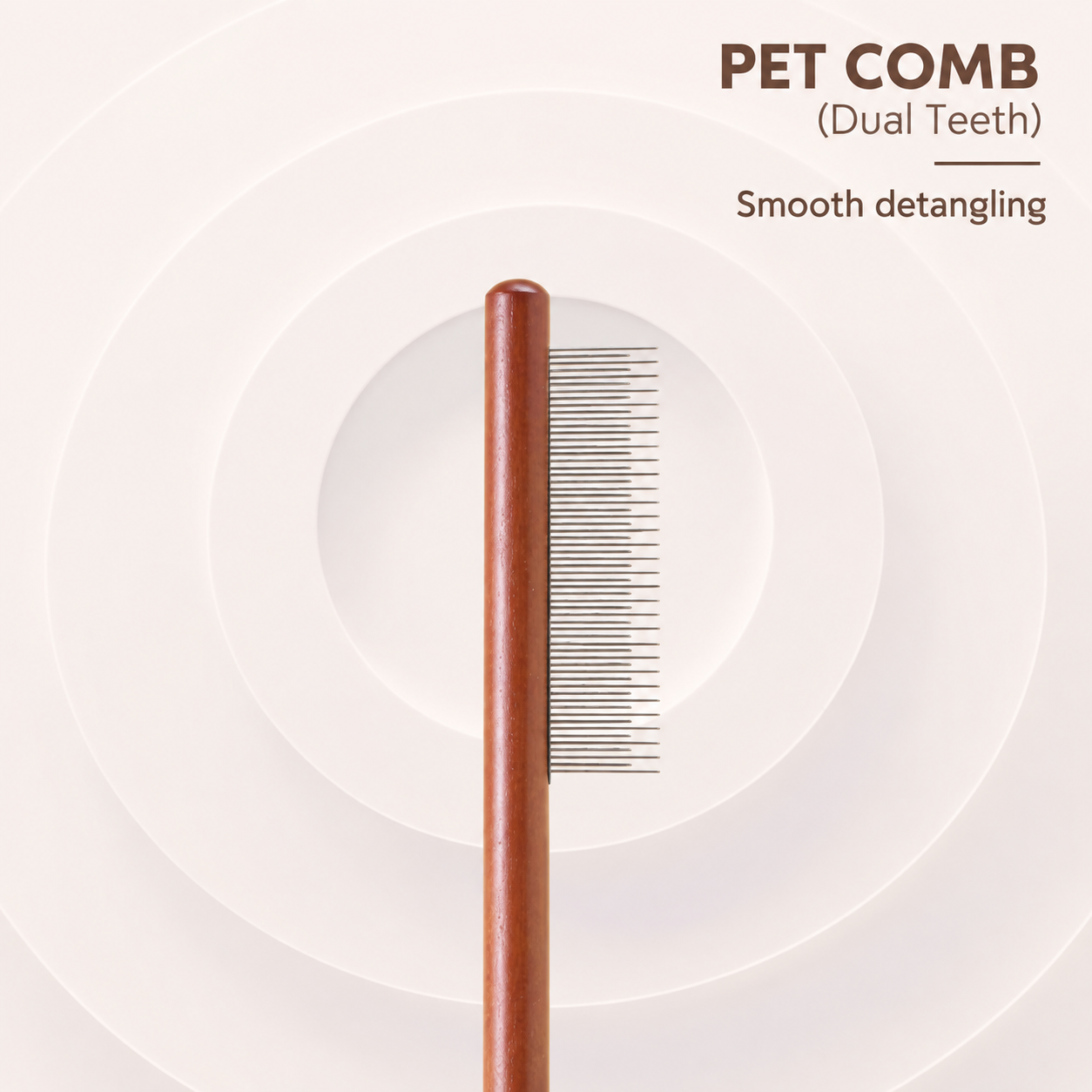 Wooden Pet Deshedding Comb